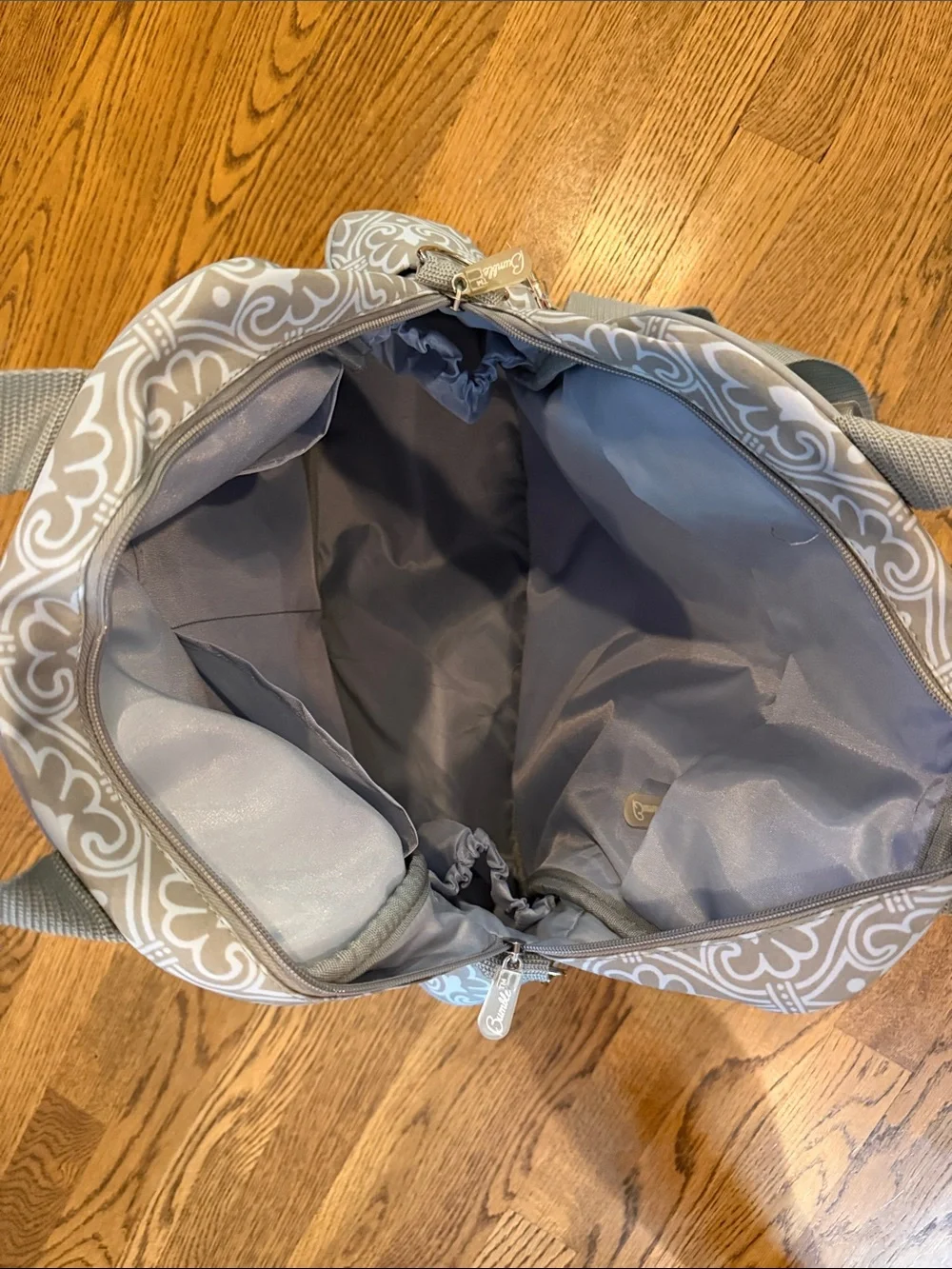 Bumble Brittany Diaper Bag Blue Filigree